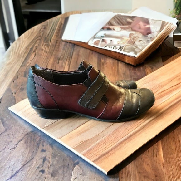 Remonte MaryJane Shoe -Genuine Leather-Wine-Black  Comfort Tech-Sz 39-8.5 -NEW☀️ - Picture 10 of 16